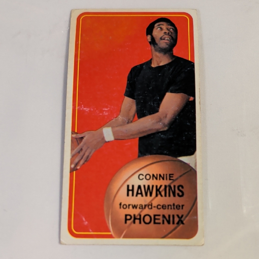 Connie Hawkins Phoenix Suns Vintage Basketball Card - Red Background